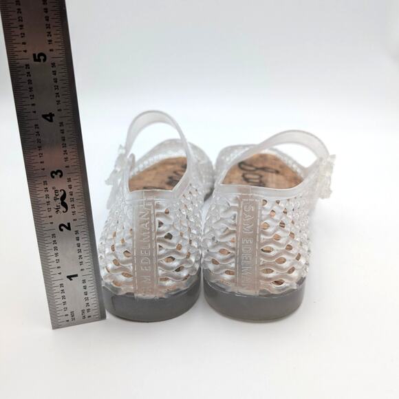 Sam Edelman Michaela Mary Jane Flat Adjustable Women's Clear Size US7 EU38 - Picture 5 of 12